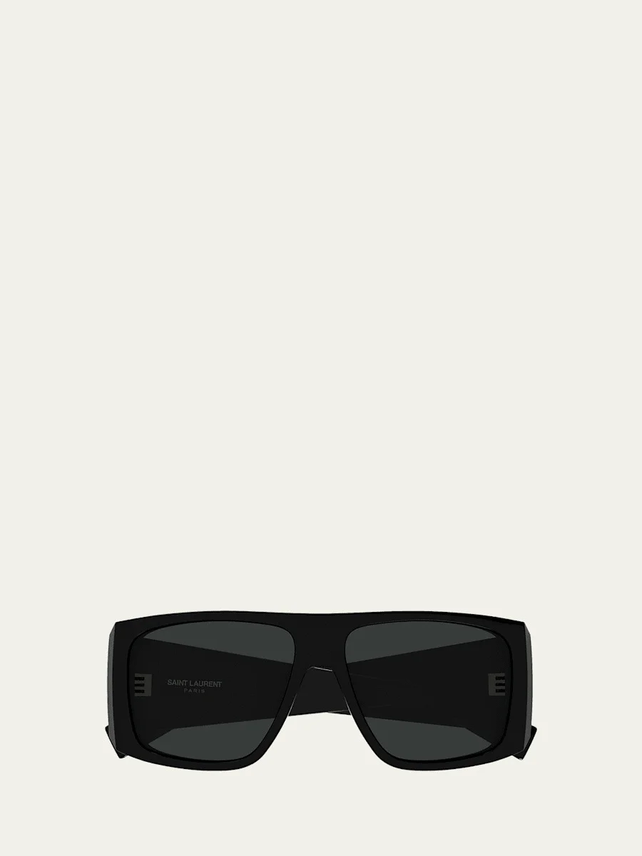 57mm Acetate Semi-Shield Sunglasses - 1