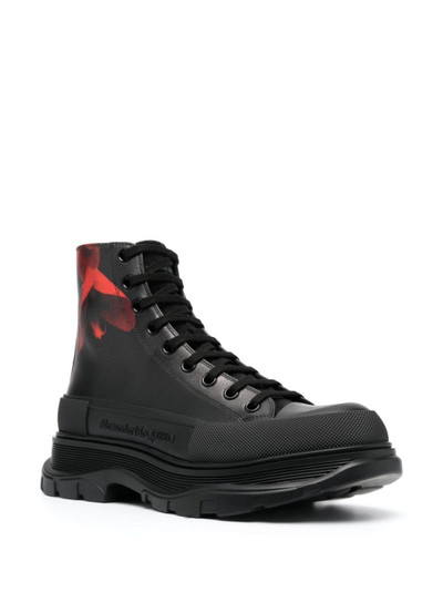 Alexander McQueen logo-debossed leather boots outlook