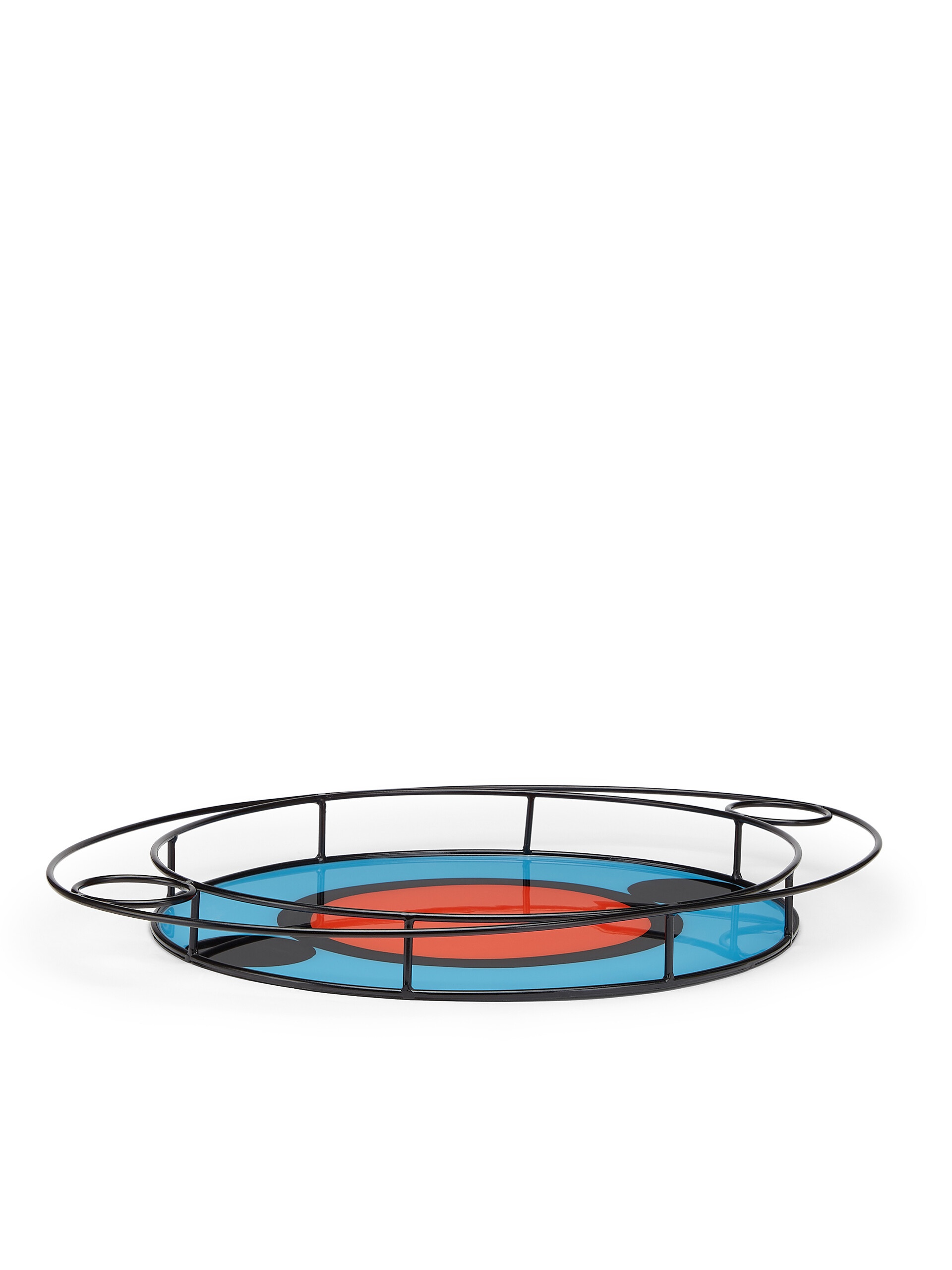 MARNI MARKET OVAL TRAY IN IRON AND BLUE, BLACK AND RED RESIN - 2