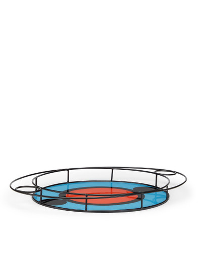 Marni MARNI MARKET OVAL TRAY IN IRON AND BLUE, BLACK AND RED RESIN outlook