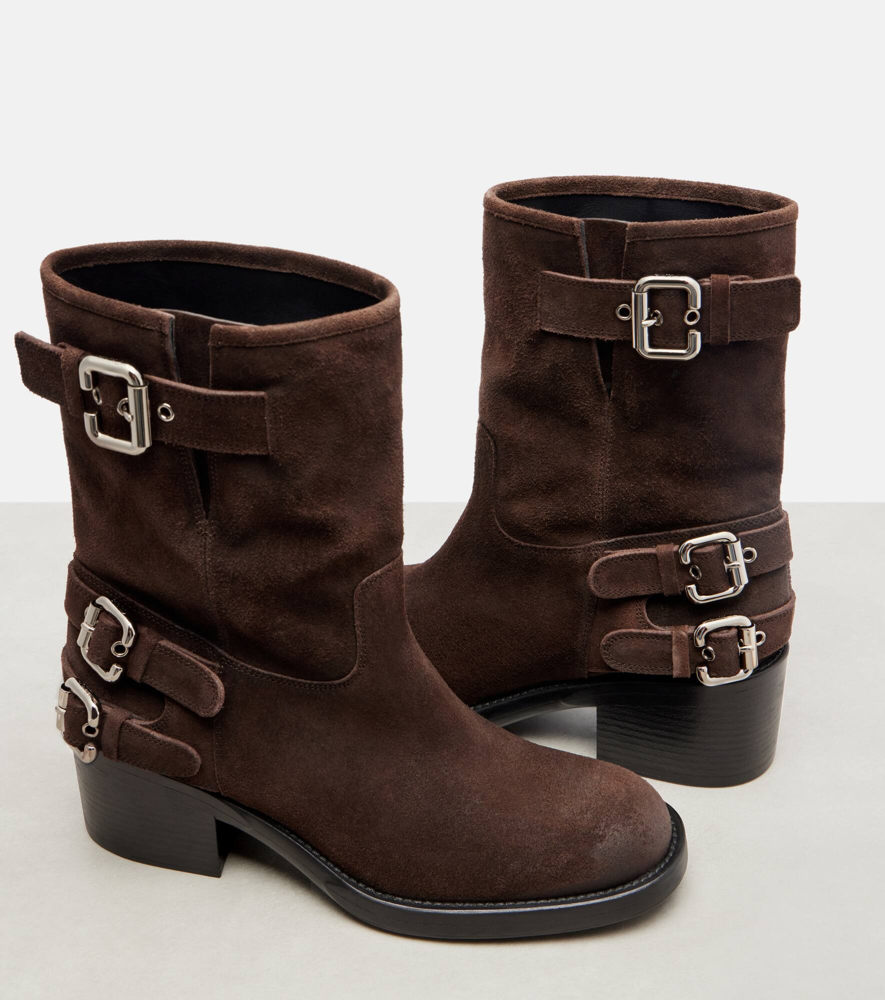 Dakota suede biker boots - 5