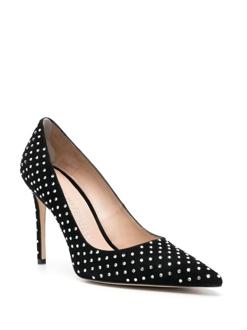 crystal-embellished 100mm pumps - 2