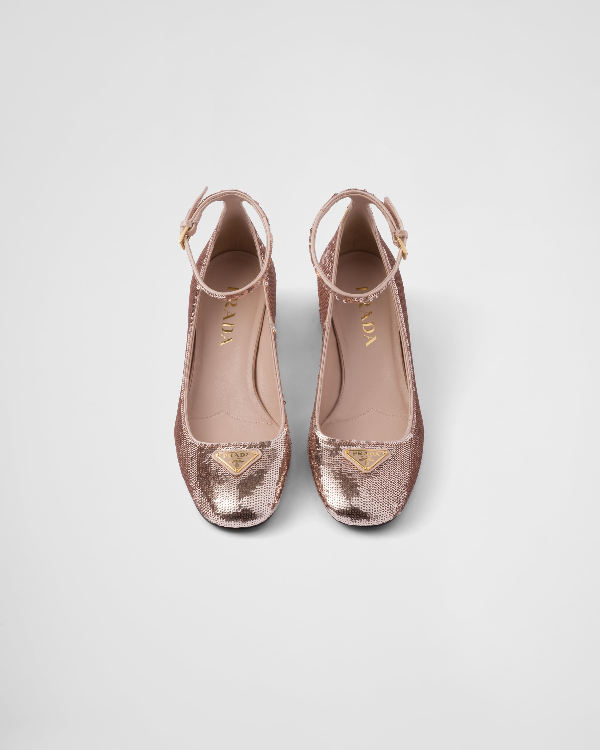 Sequined satin pumps - 4