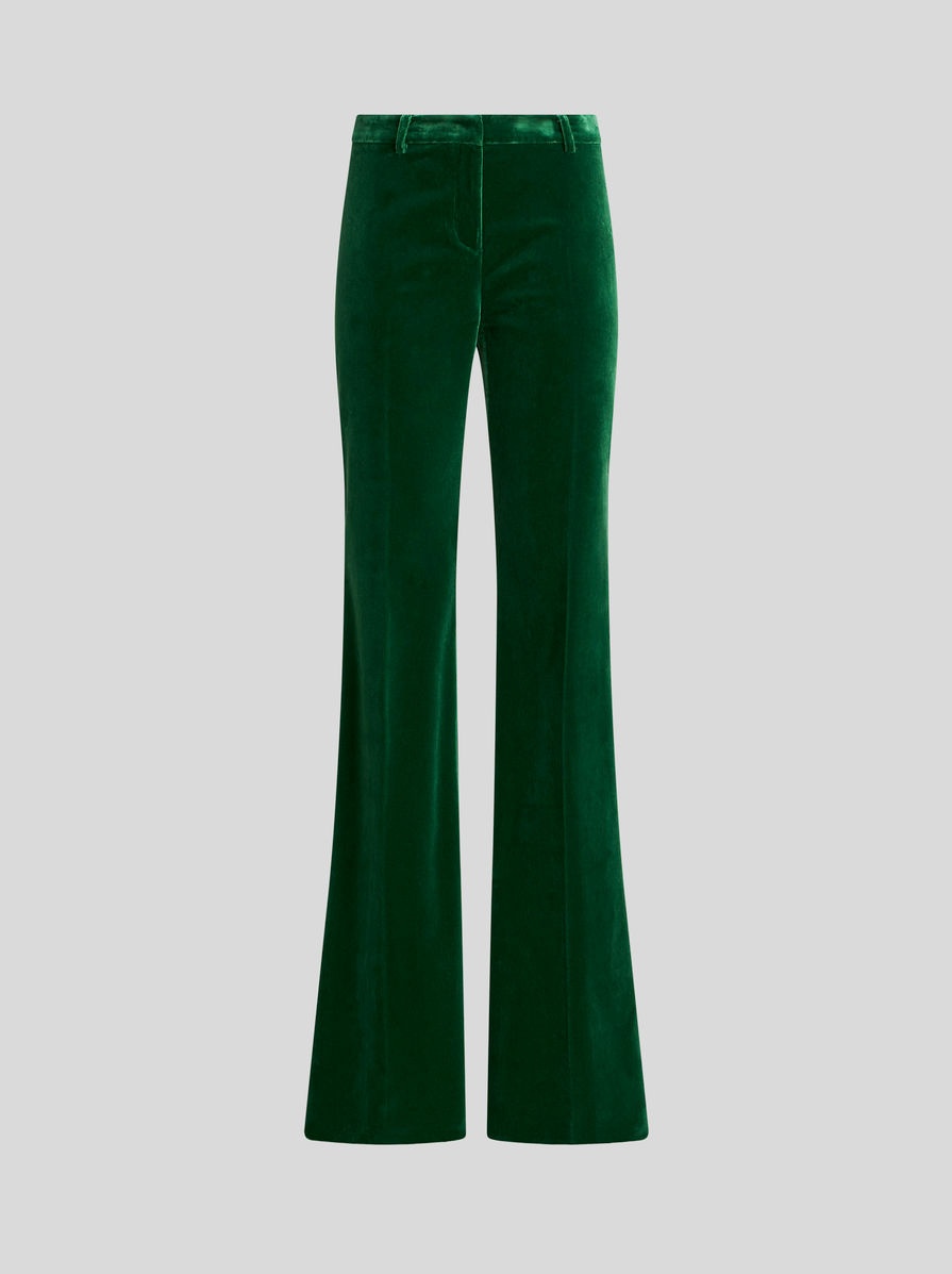 FLARED VELVET TROUSERS - 1