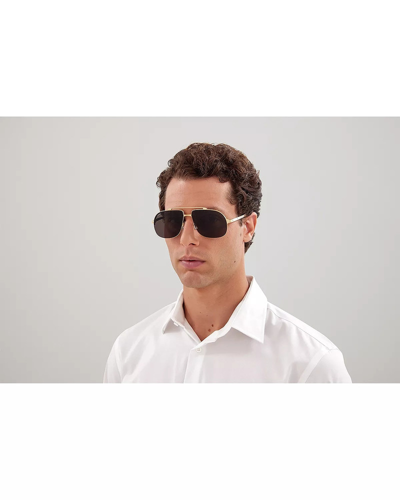Cartier Santos Evolution 24K Gold Plated Navigator Sunglasses, 62mm outlook