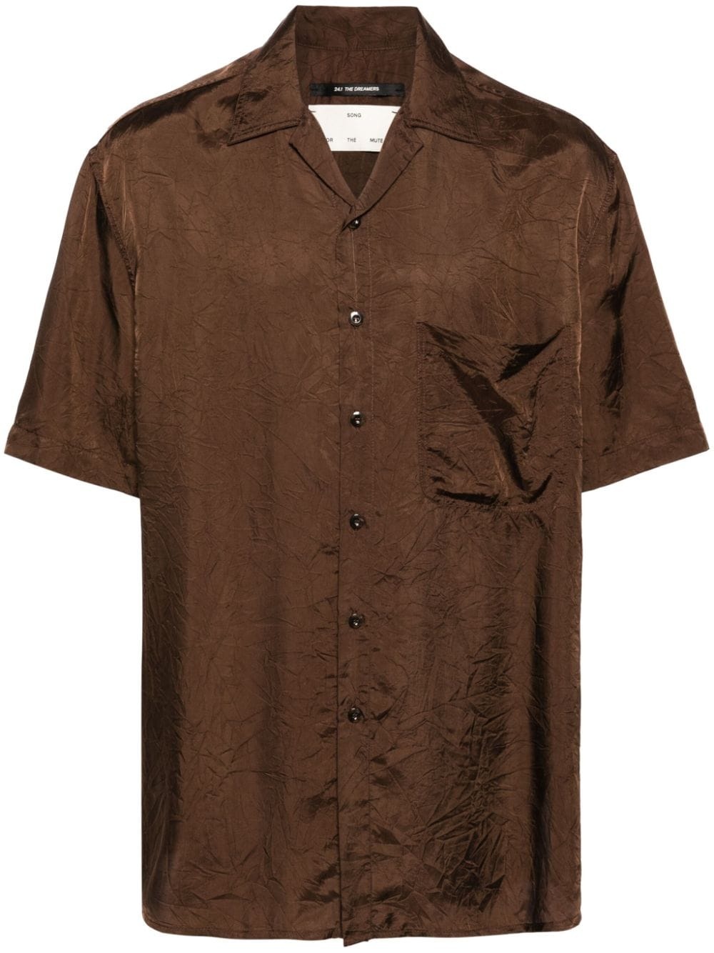 crinkled short-sleeve shirt - 1