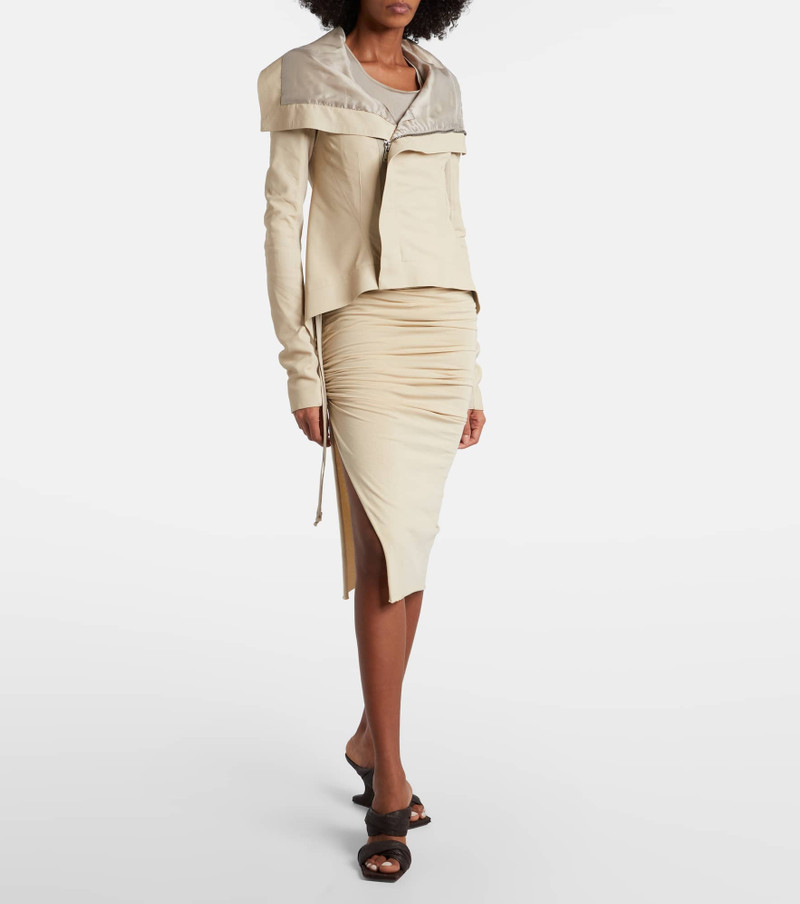 Rick Owens DRKSHDW DRKSHDW Edfu cotton jersey midi skirt outlook