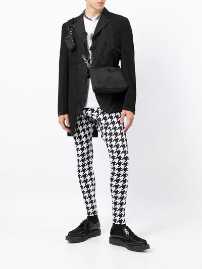 Comme des Garçons Homme Plus asymmetric houndstooth leggings outlook