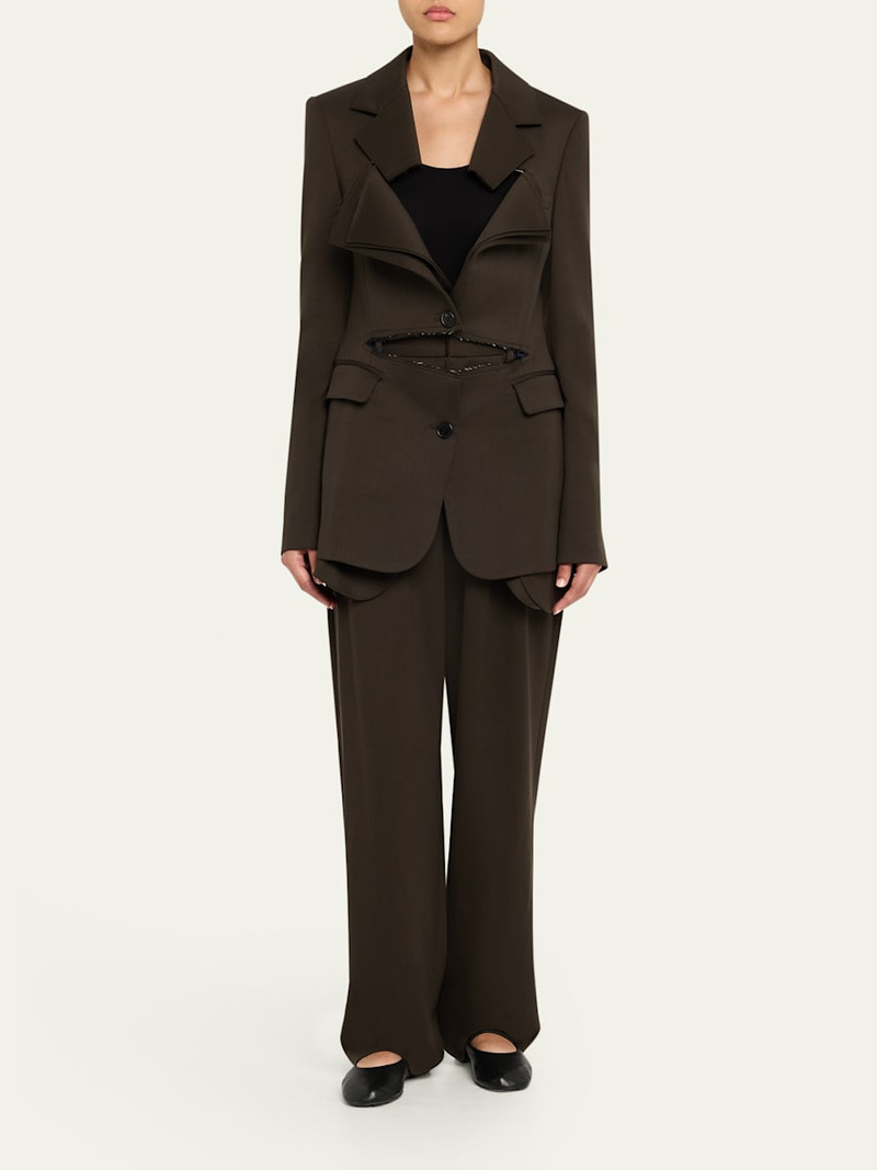 Monse Slashed Single-Breasted Blazer Jacket outlook