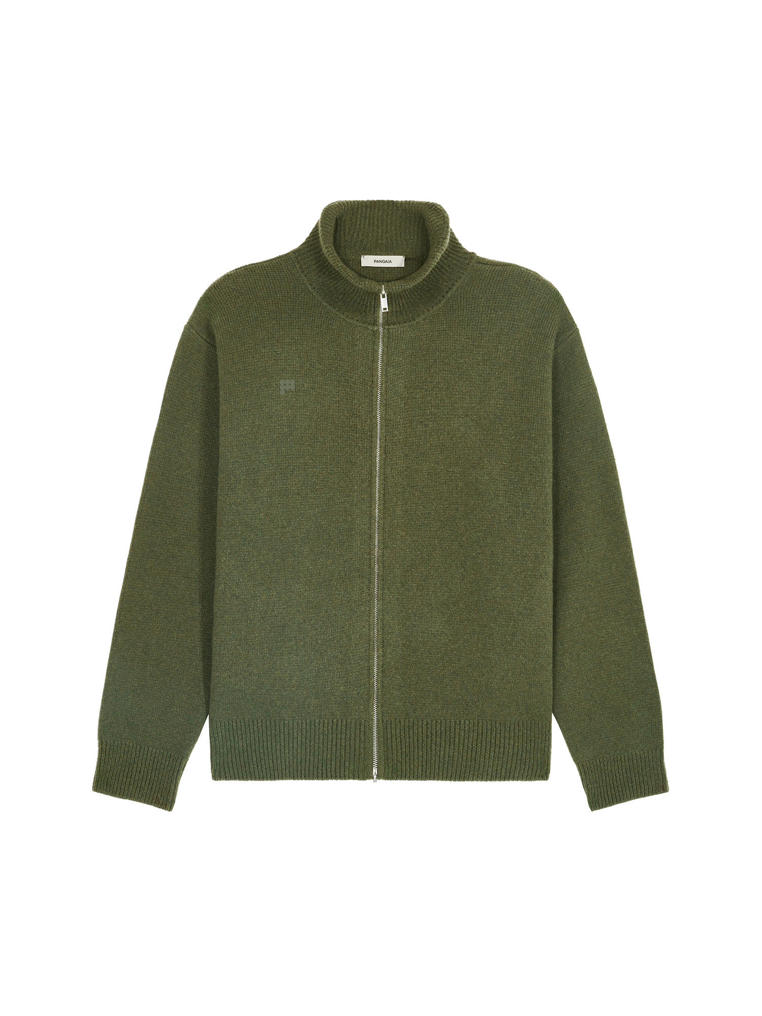 Men's Recycled Cashmere Zip Up Sweater - Rosemary Green - 1