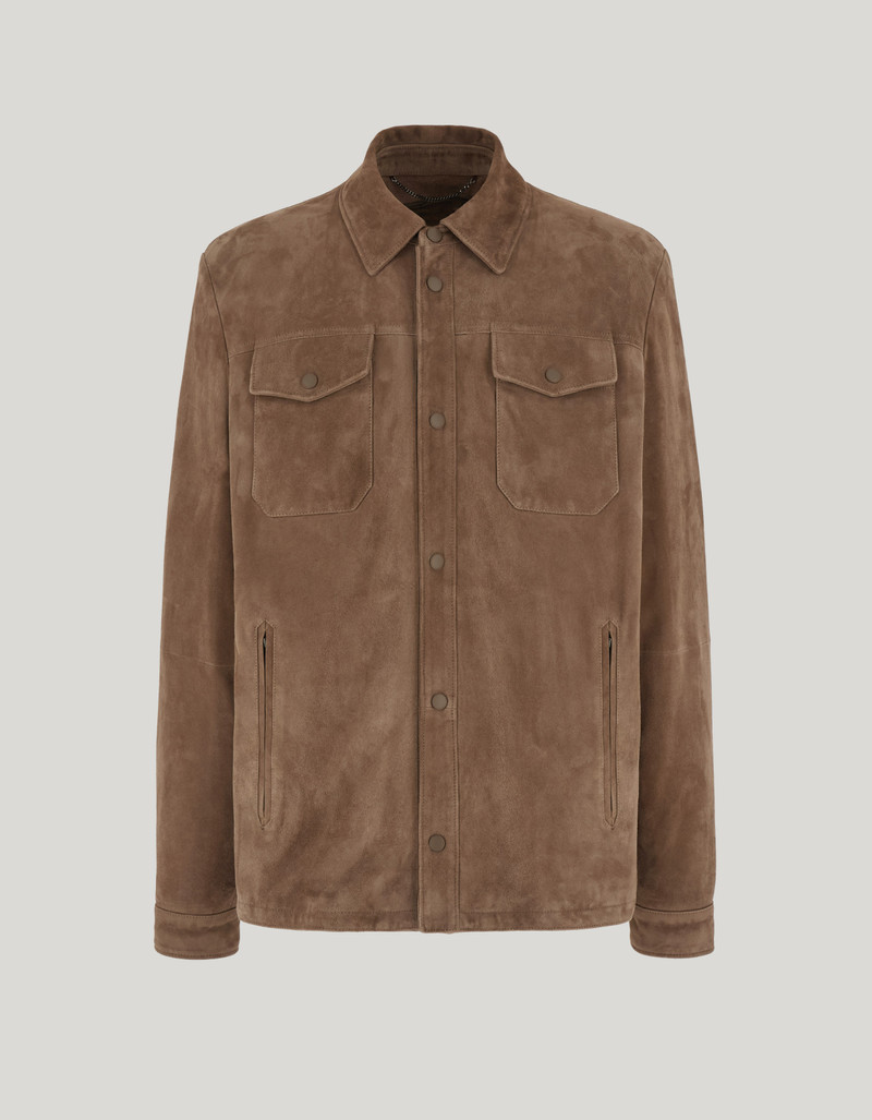 SUEDE OVERSHIRT IN BISCUIT 1