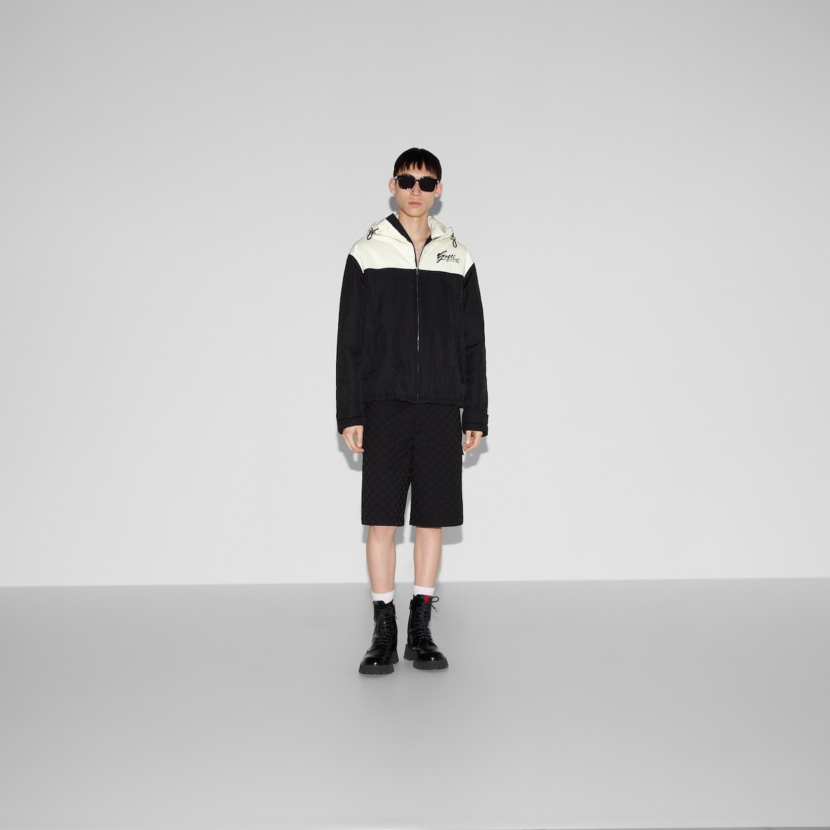 Technical cotton canvas hooded jacket - 2