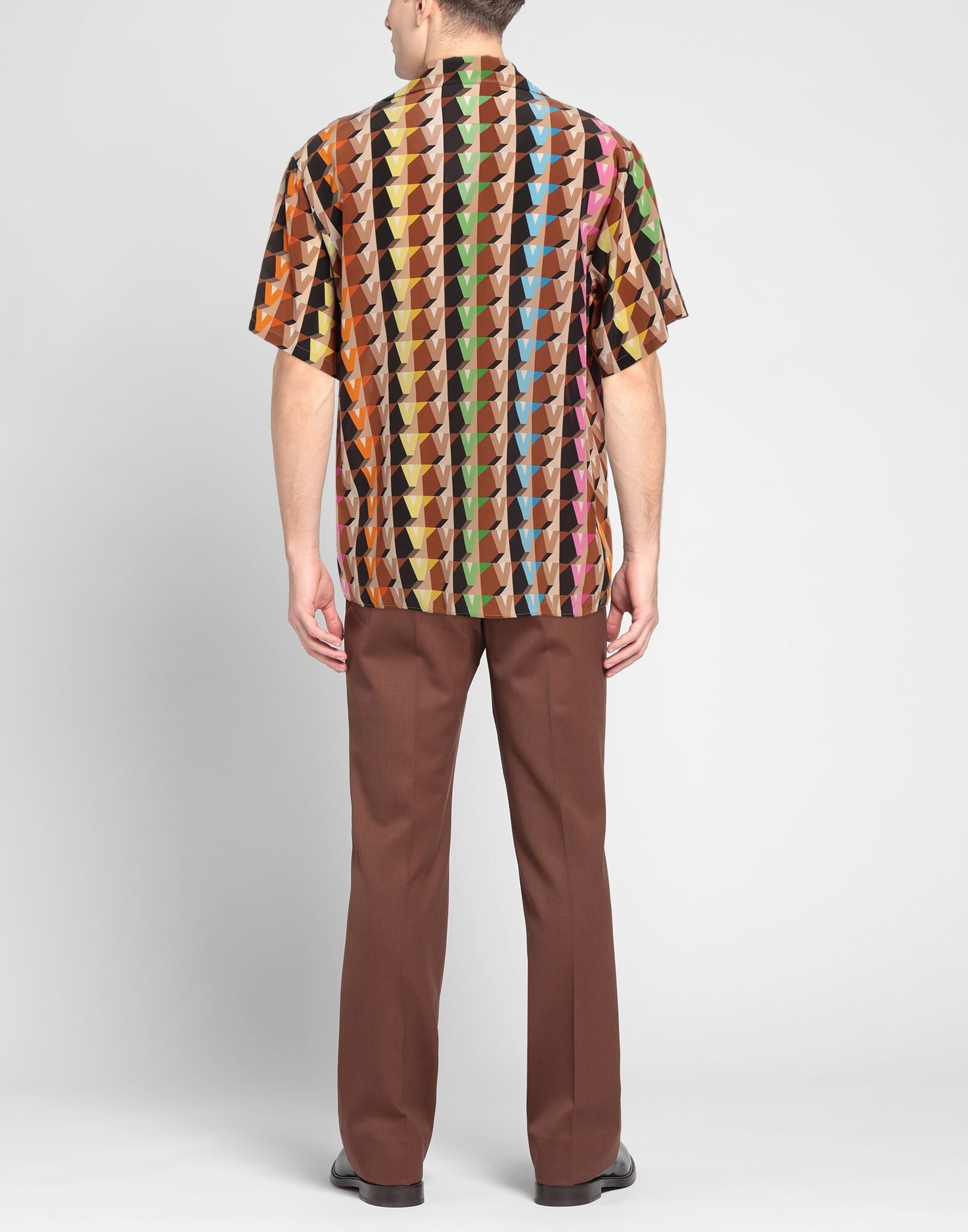 Brown Men's Patterned Shirt - 3