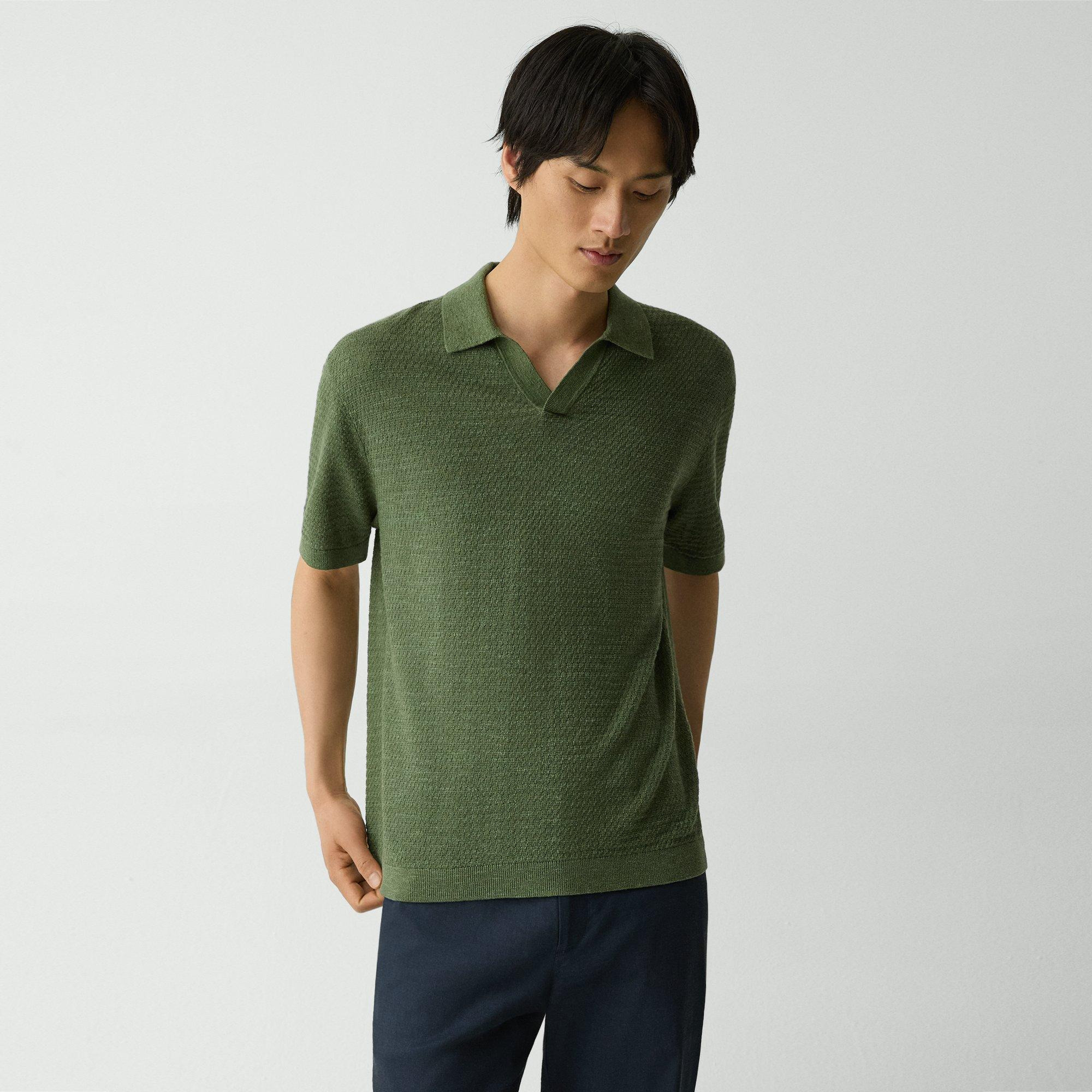Brenan Polo Shirt in Pacific Linen - 2