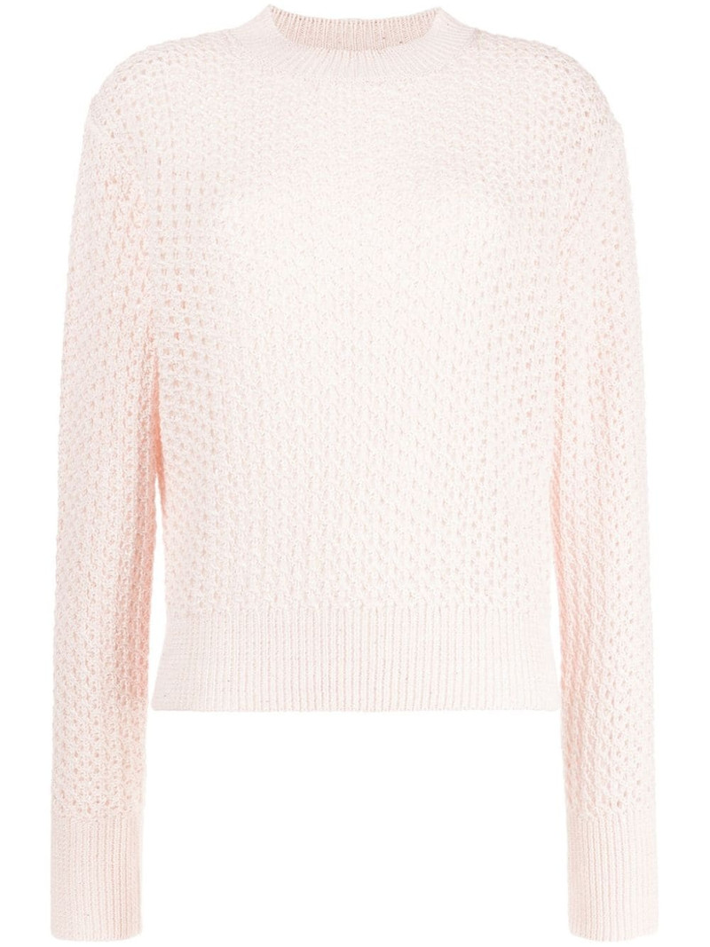 crew-neck pointelle-knit jumper 1