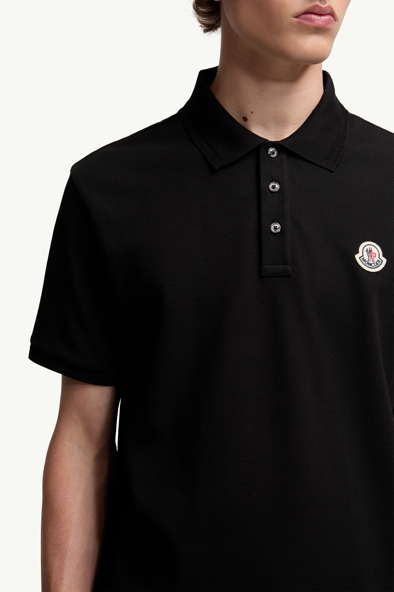 Logo Patch Cotton Piquet Polo Shirt - 6