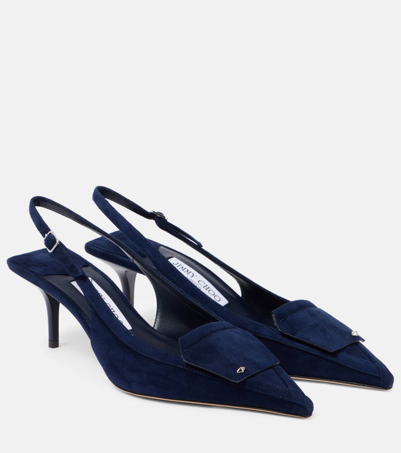 Frances 60 suede slingback pumps 1