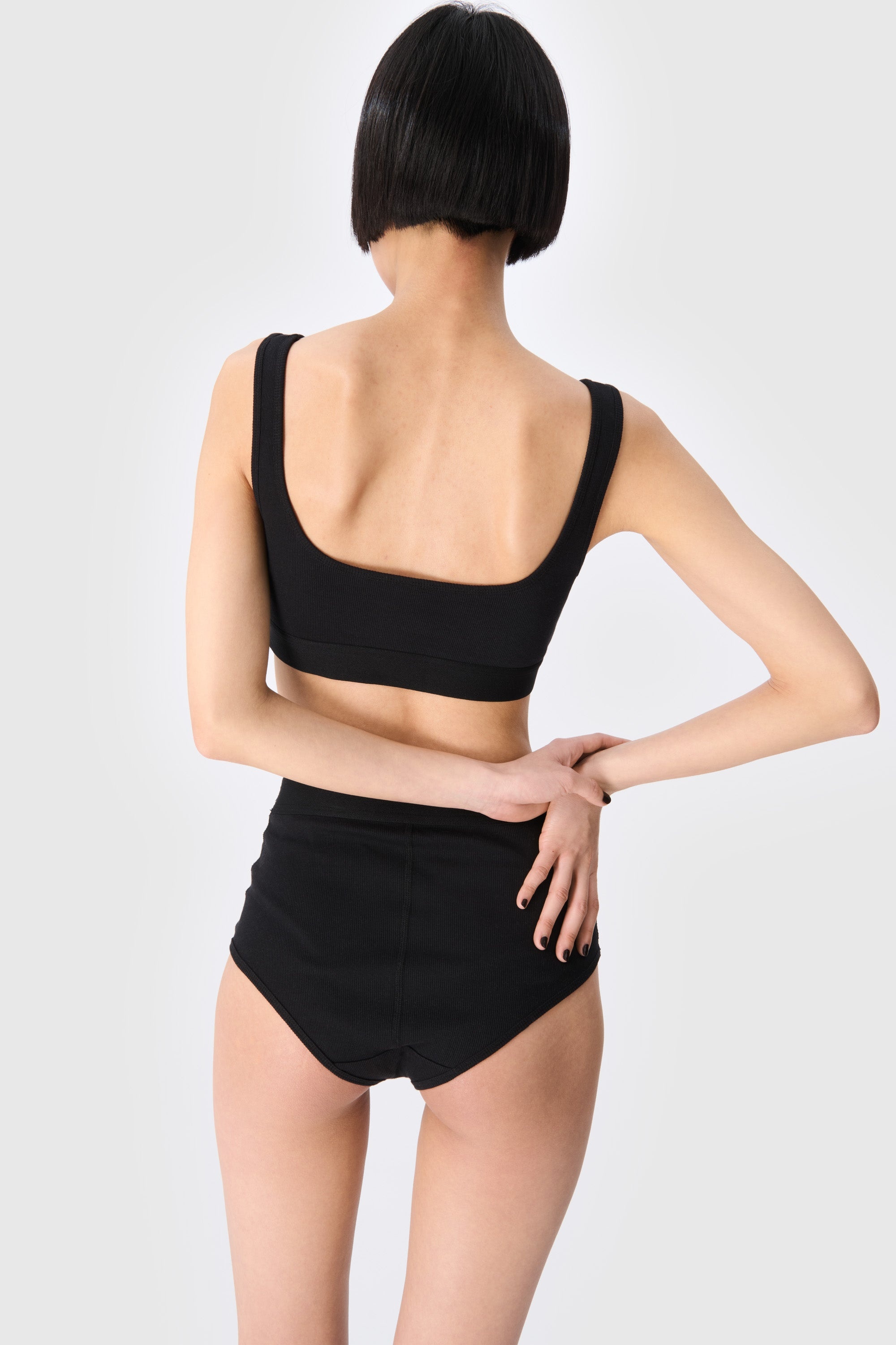 Moon Logo Stretched Jersey Sport Bra - 3