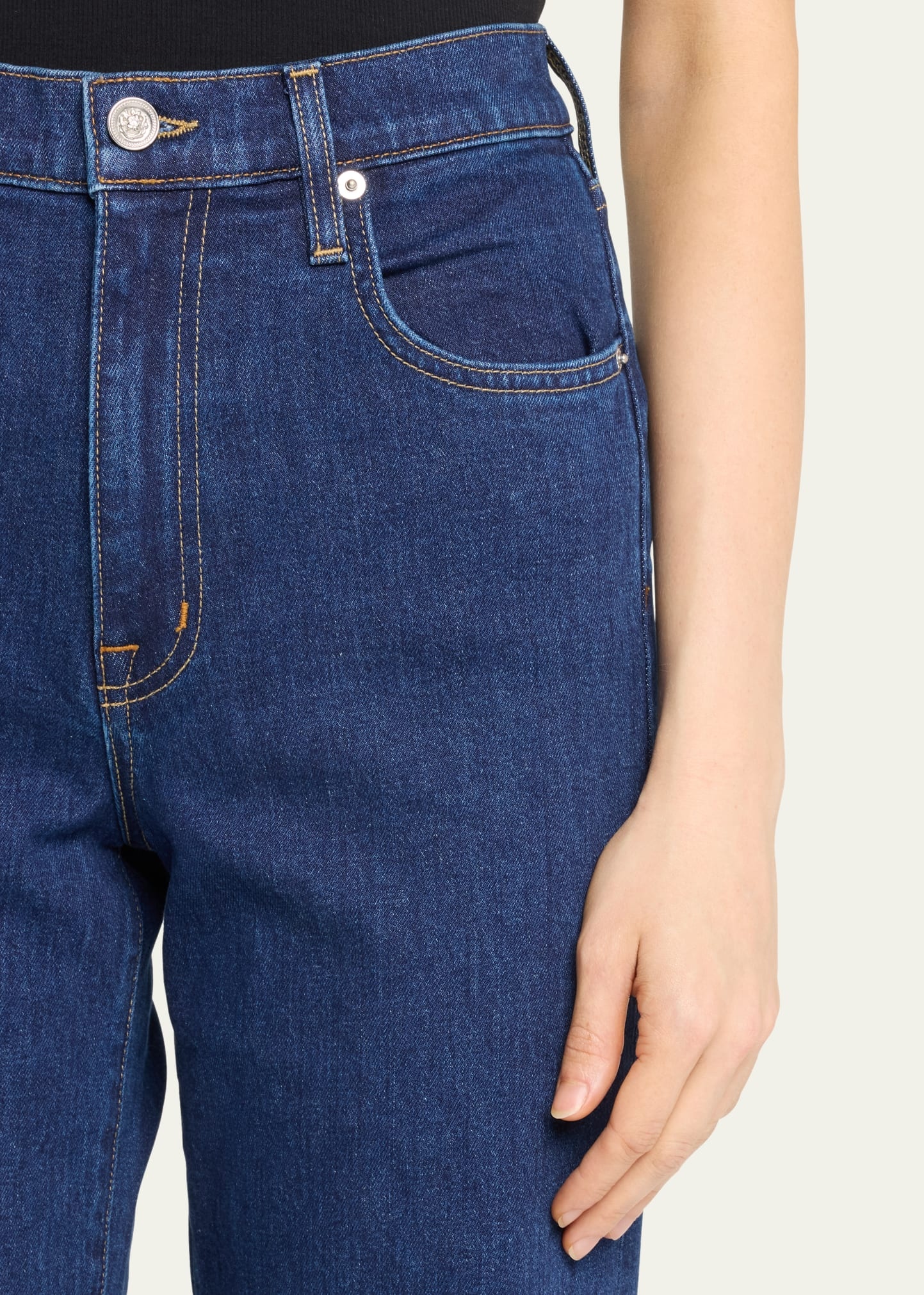 Grace Wide-Leg Raw Hem Jeans - 5