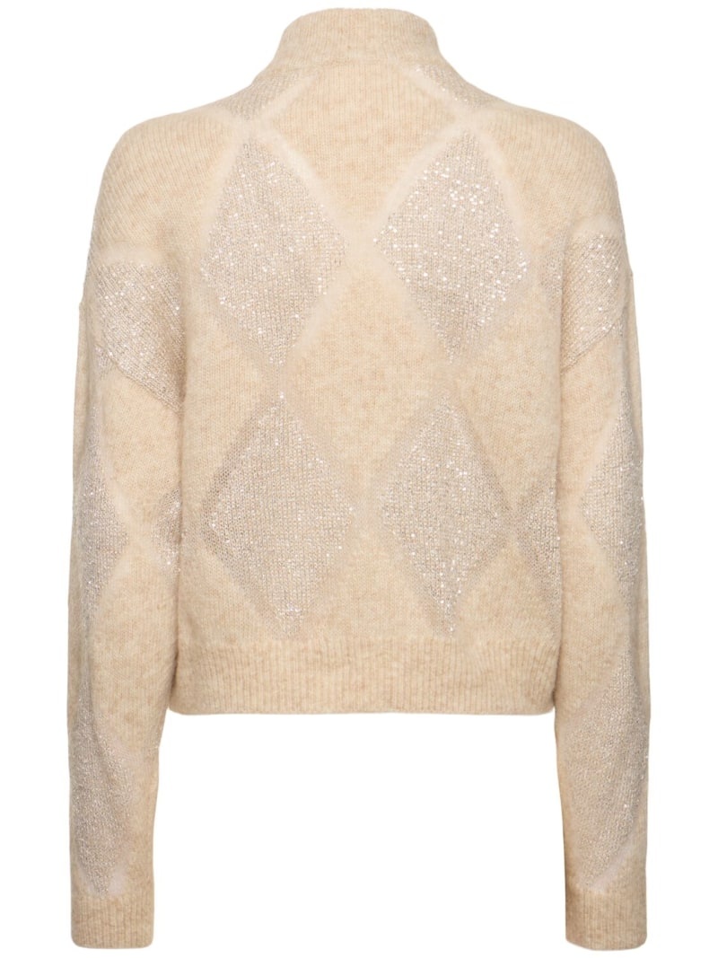 Embellished mohair blend sweater - 3