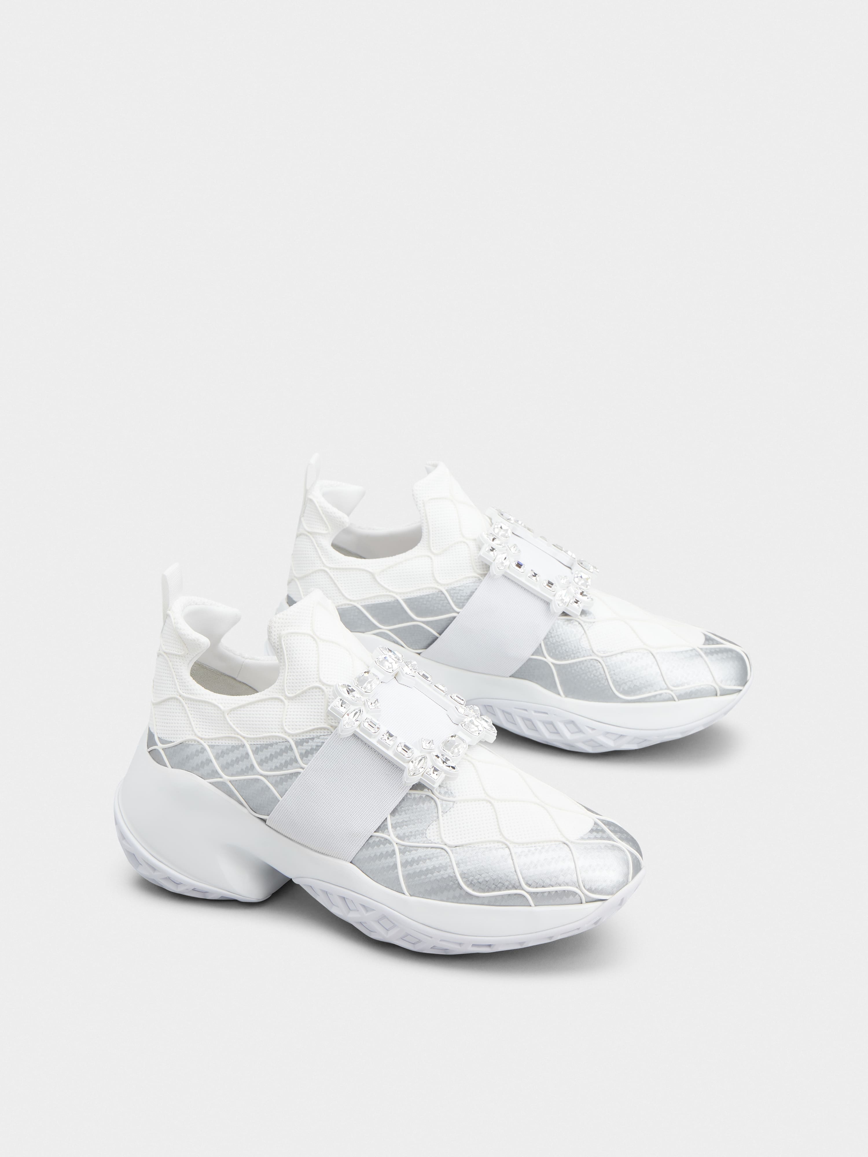 Viv' Run Technical Strass Buckle Sneakers in Technical Fabric - 2