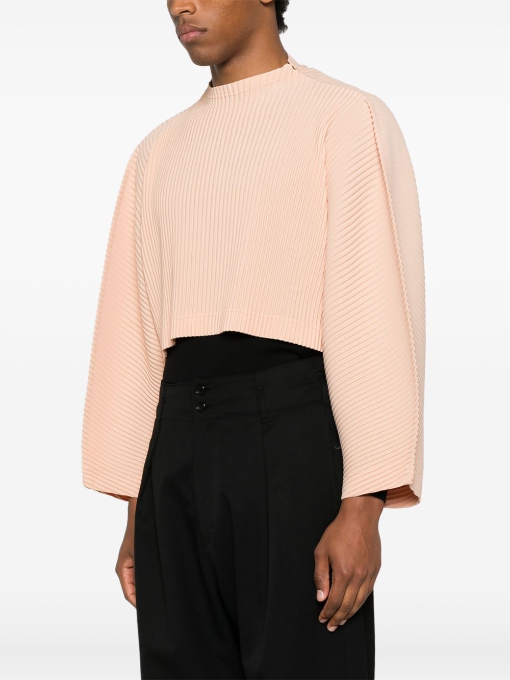 plissé-effect T-shirt - 3