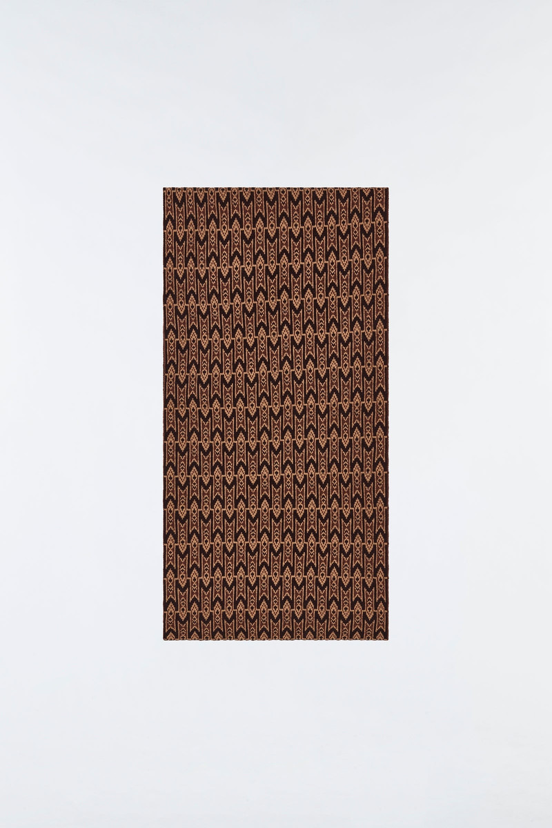 JUNO 2-in-1 merino blend monogram logo scarf 1