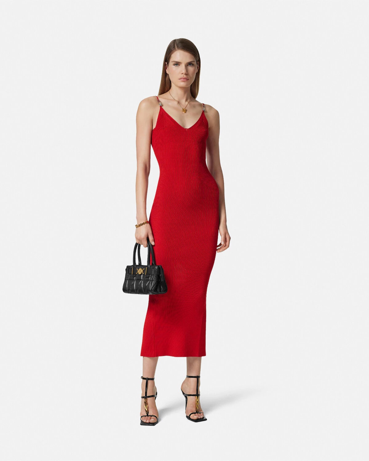 Safety Pin Knit Slip Midi Dress - 2