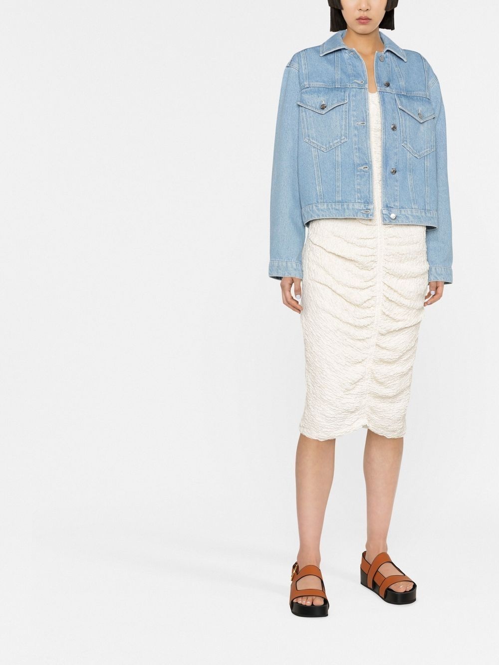 light wash denim jacket - 2