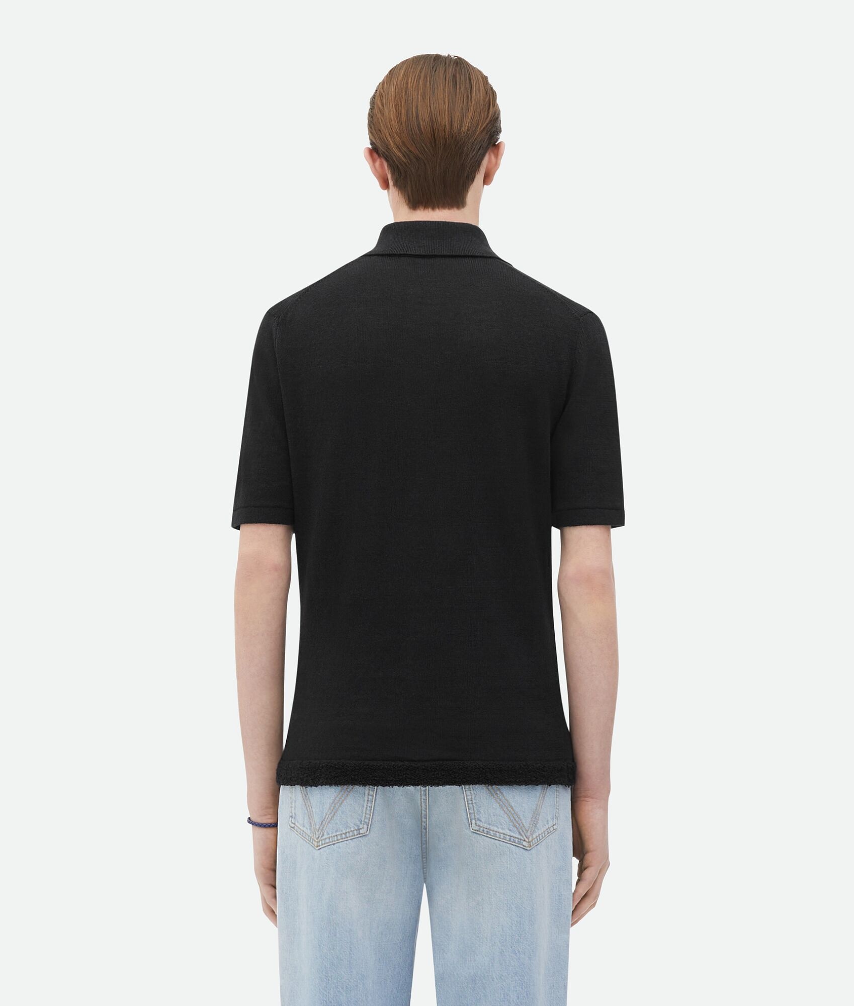 Bottega Veneta Slim Fit Light Linen Polo | REVERSIBLE