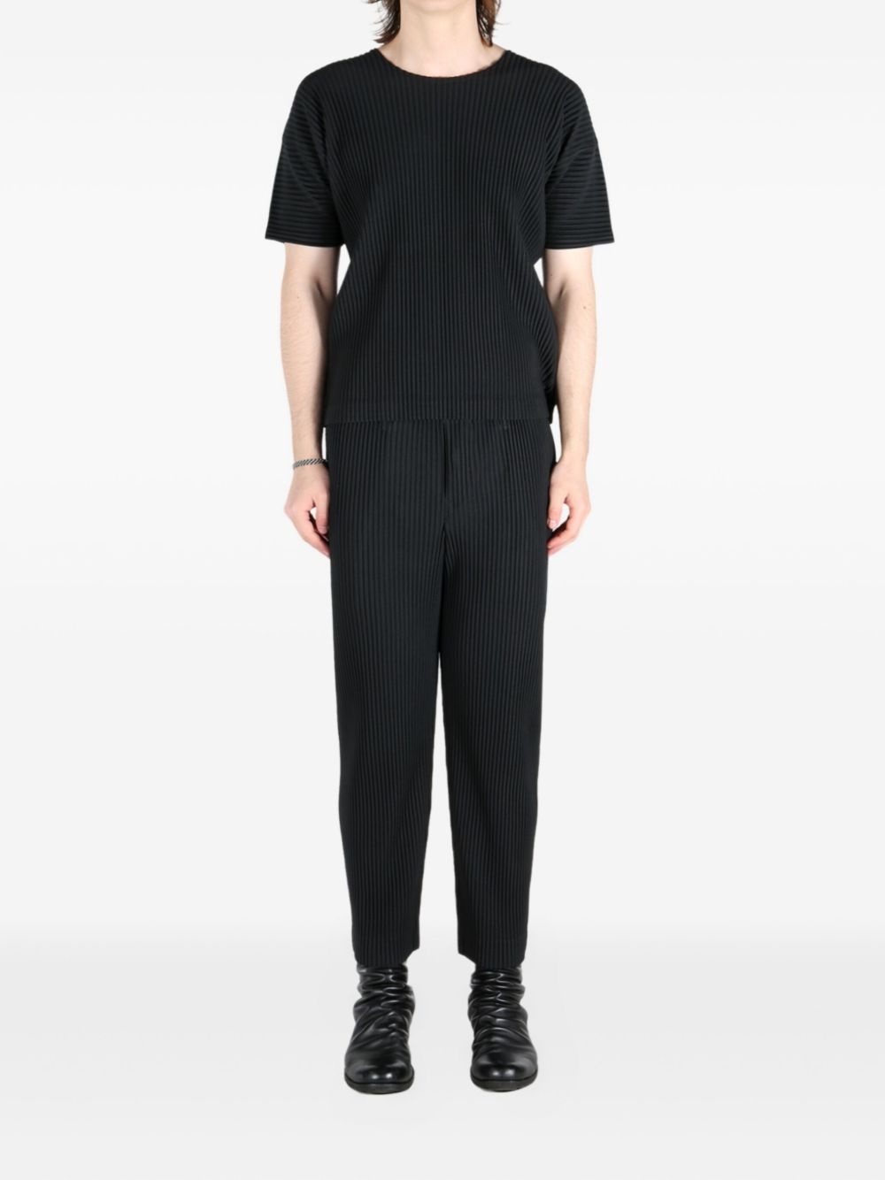 plissé-effect T-shirt - 2