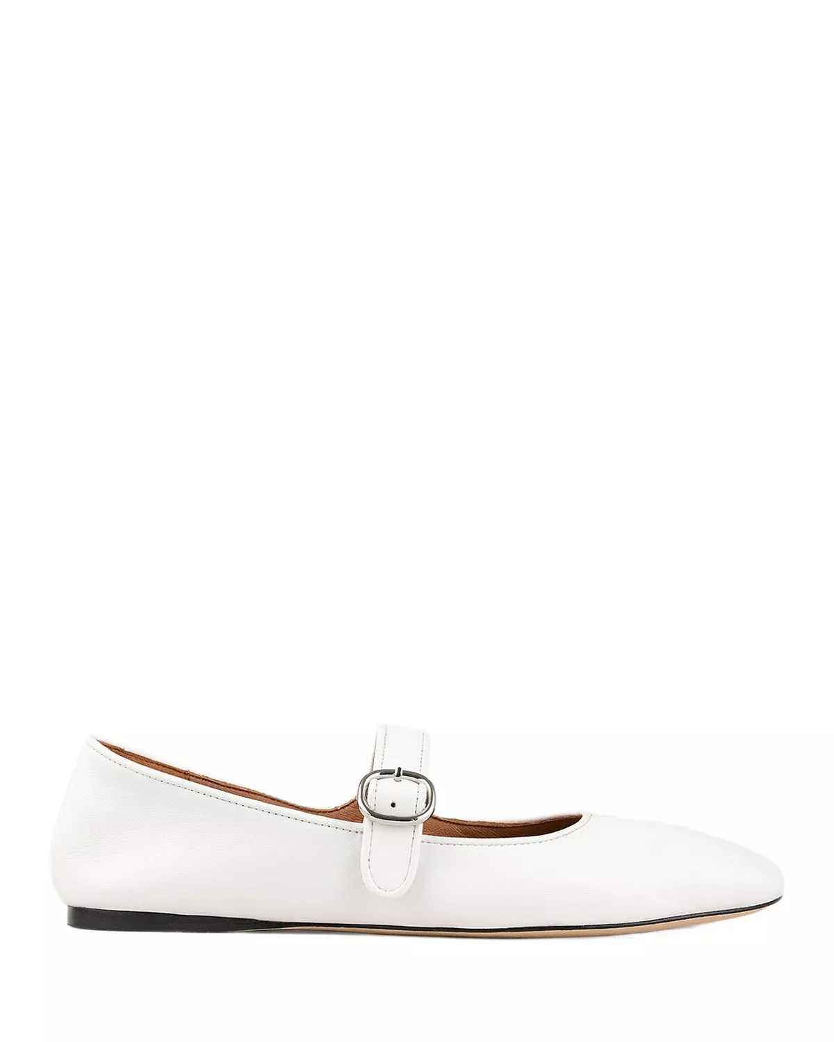 Women's Shiny Leather Ballet Flats - 4