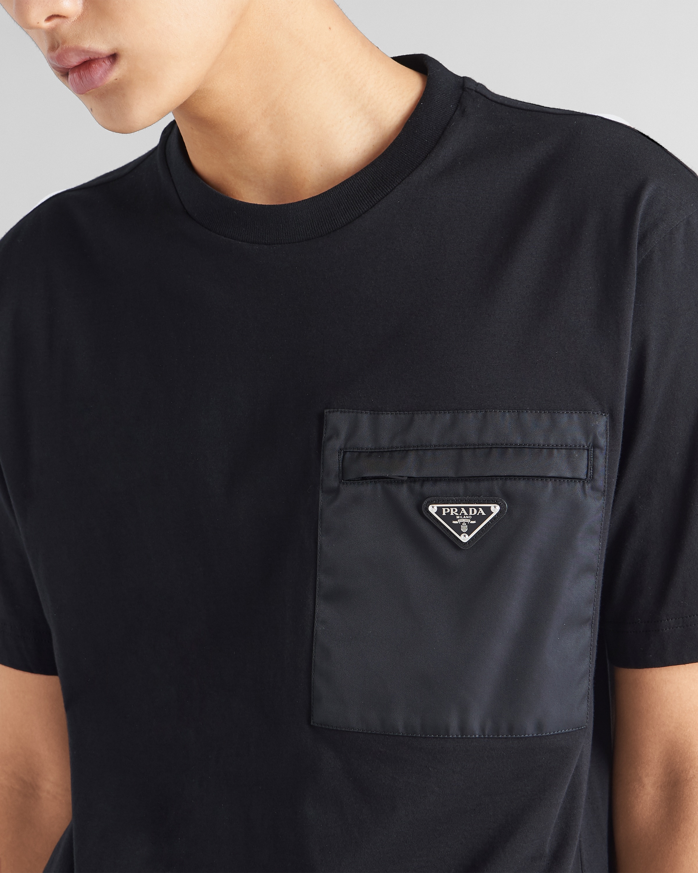 Re-Nylon and jersey T-shirt - 4