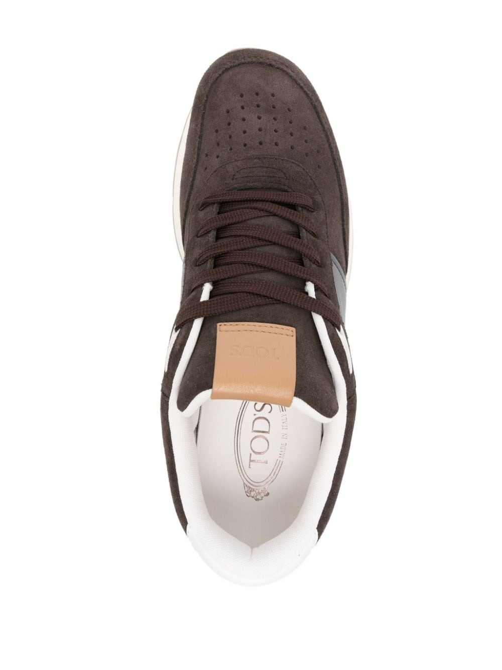 lace-up suede sneakers - 4