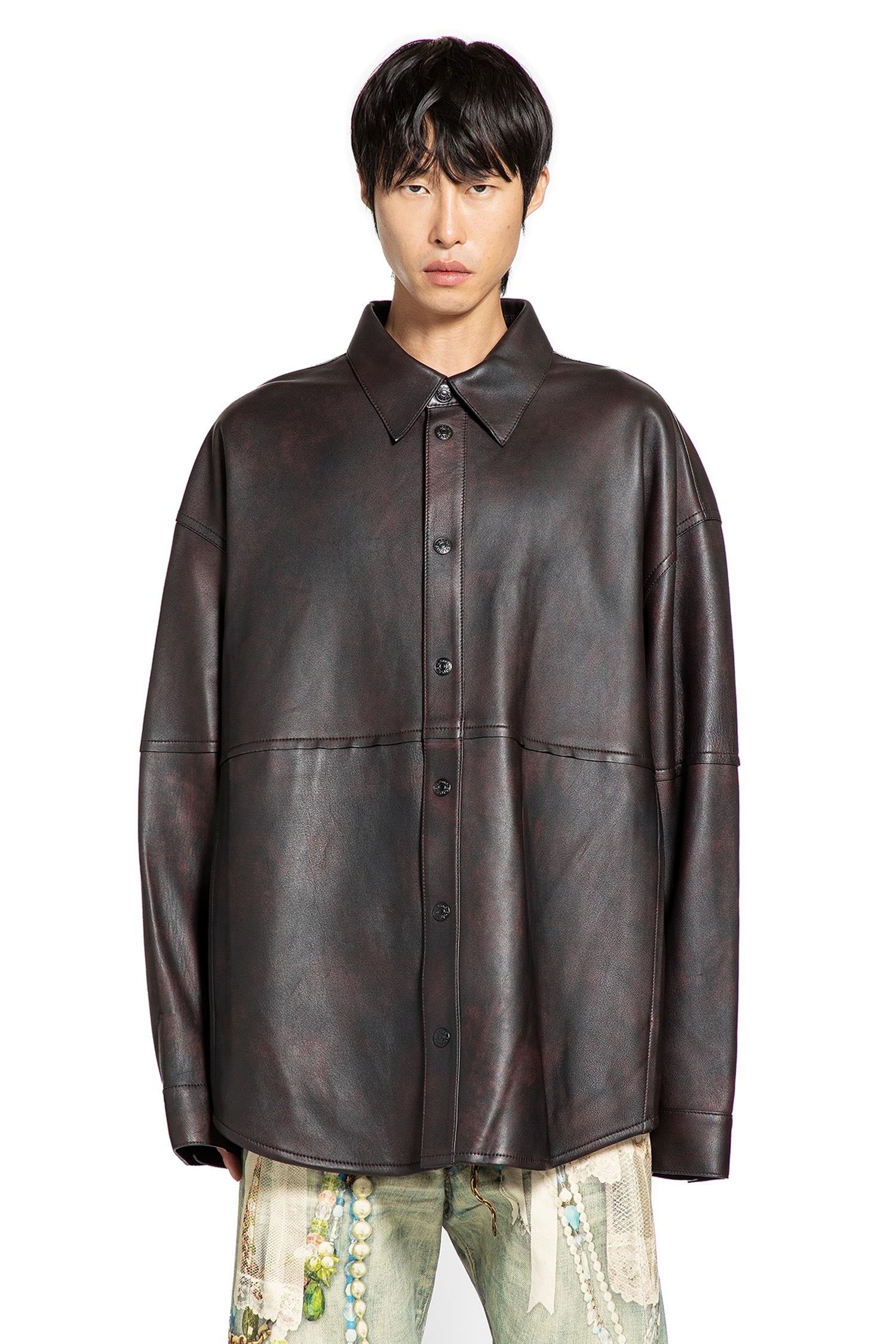 Leather Shirt Jacket - 1