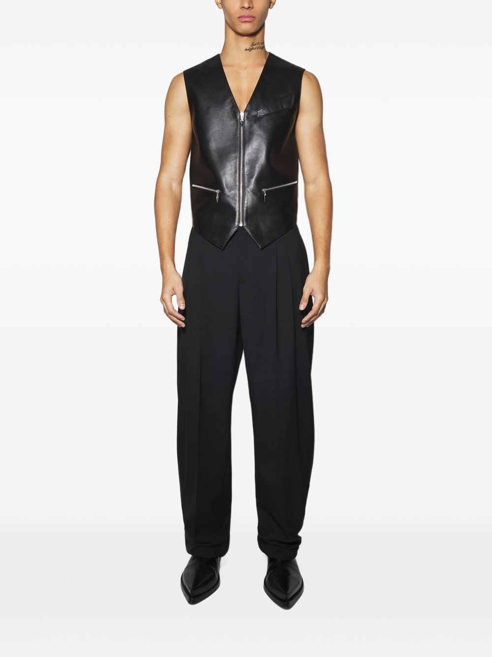 pleated-front trousers - 2