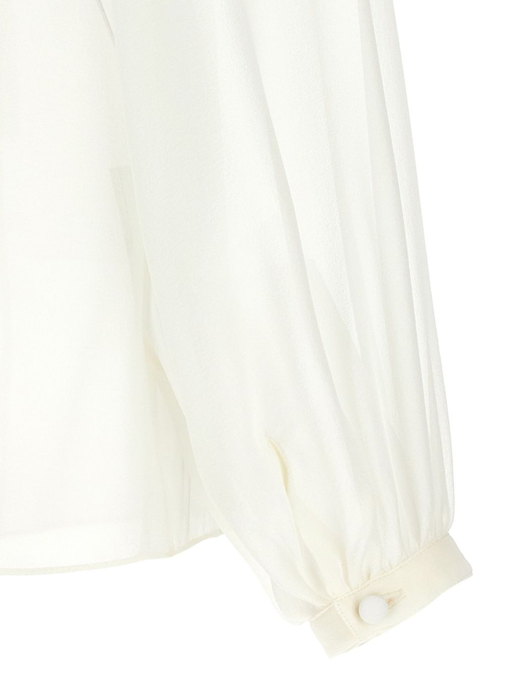 long-sleeve silk blouse - 4