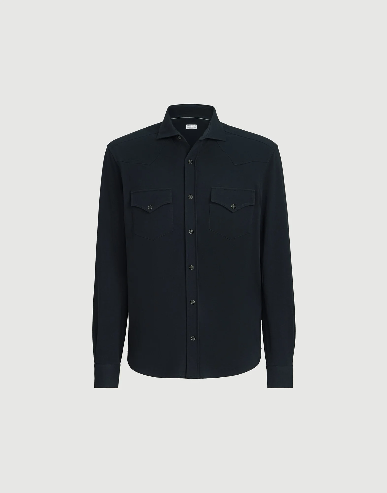 Cotton piqué western shirt - 1