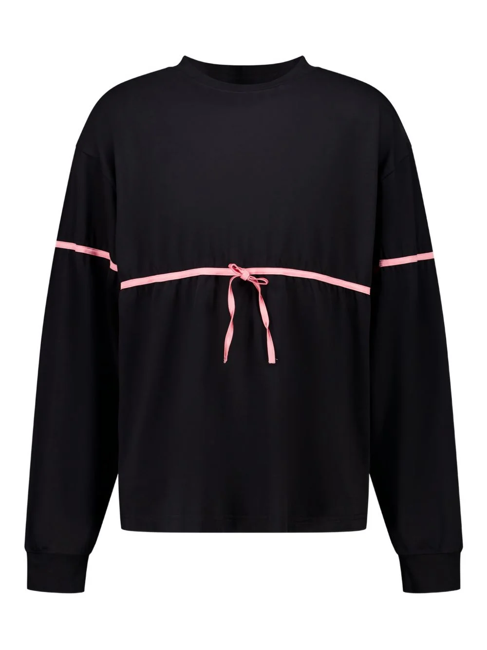 ribbon-detail long-sleeve T-shirt - 1