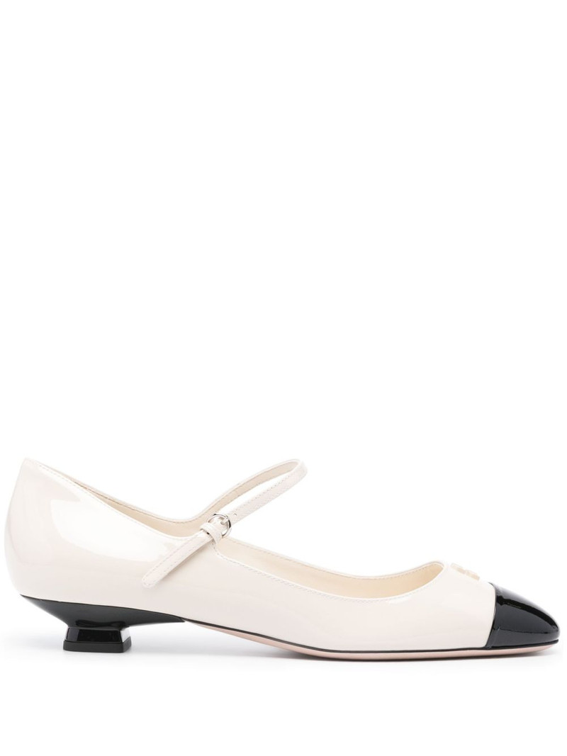 40mm patent-leather ballerina shoes 1