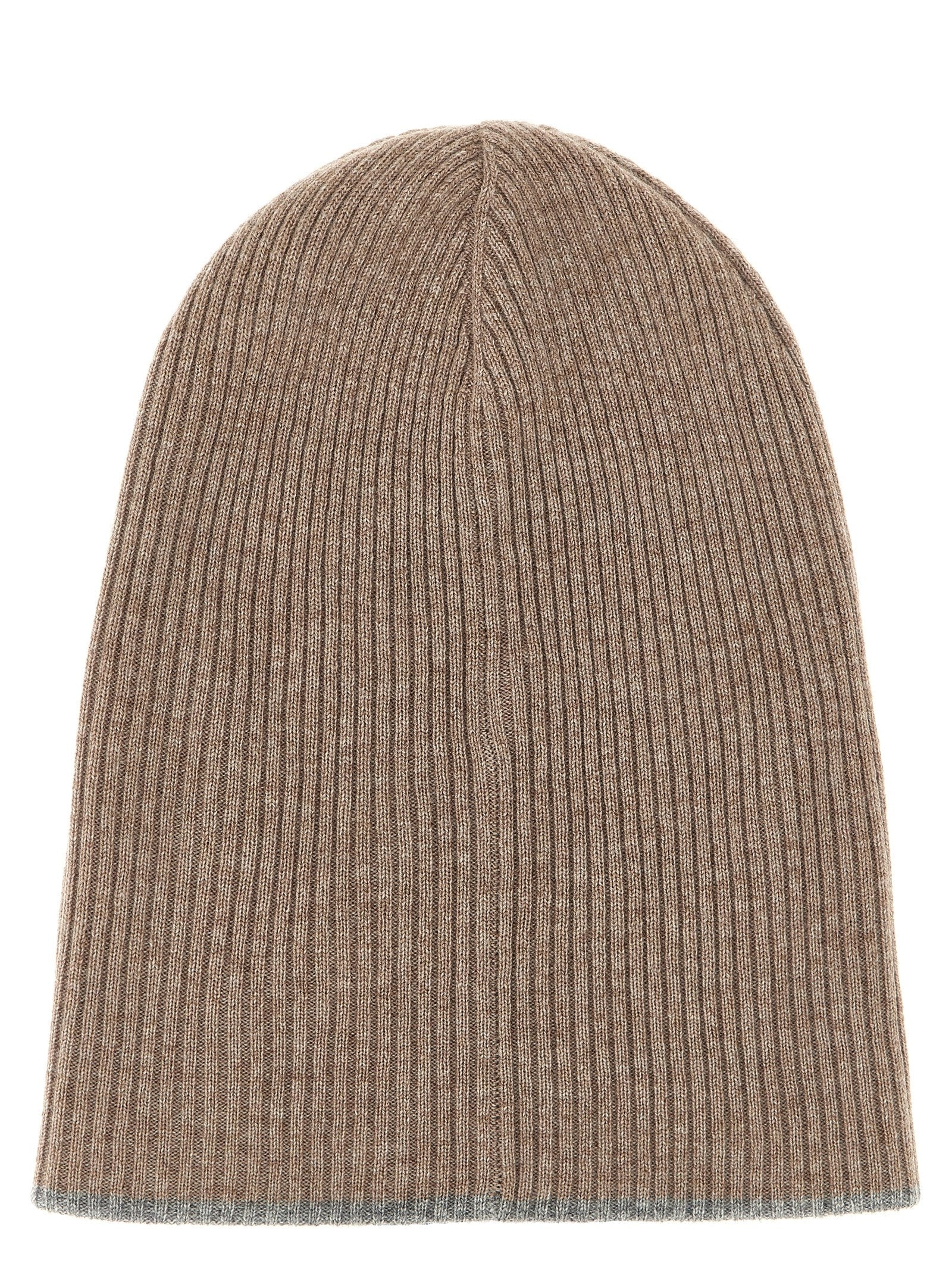 Cashmere Beanie Hats Beige - 2
