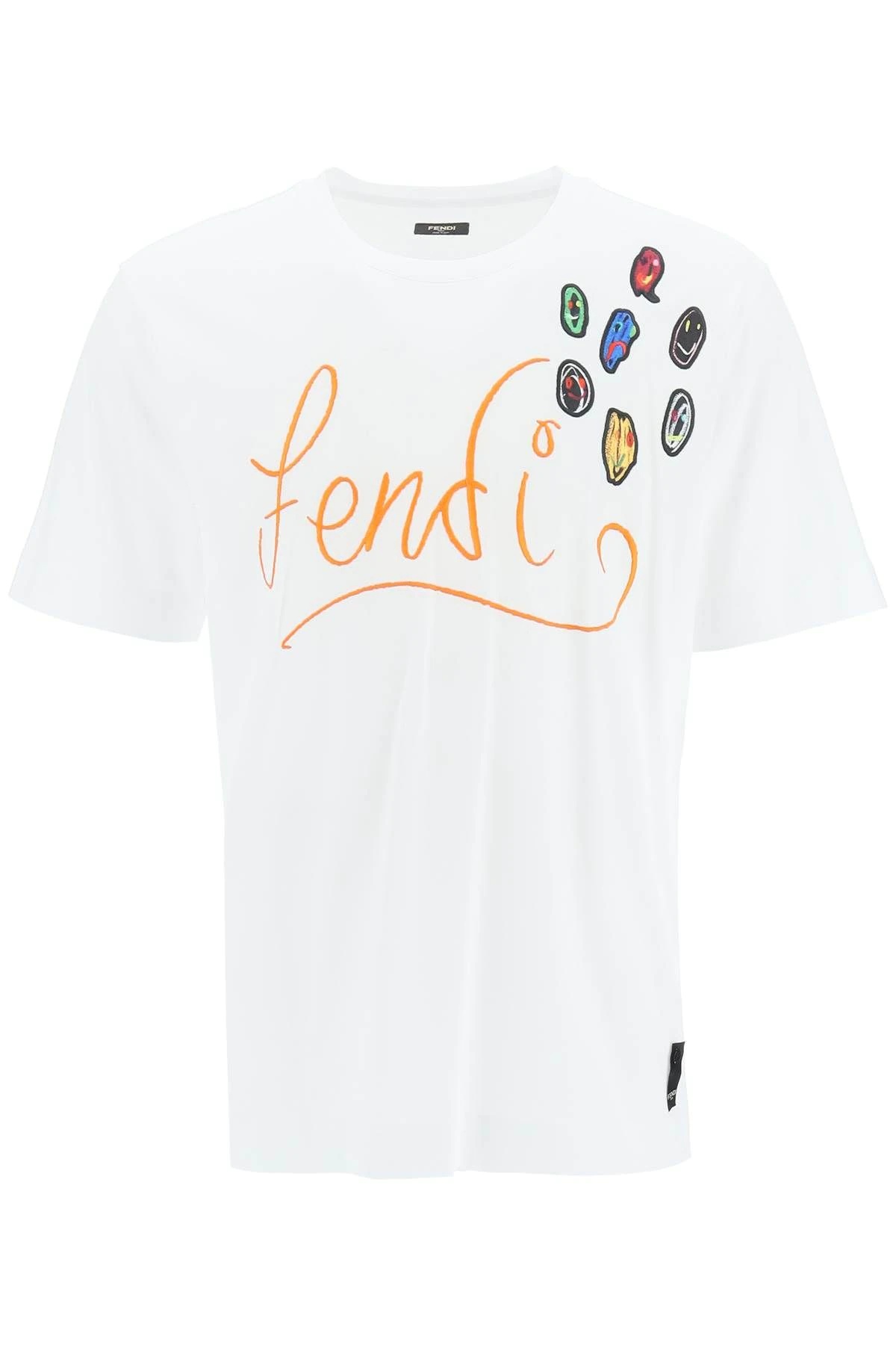 T-SHIRT WITH LOGO AND SMILEYS - 1