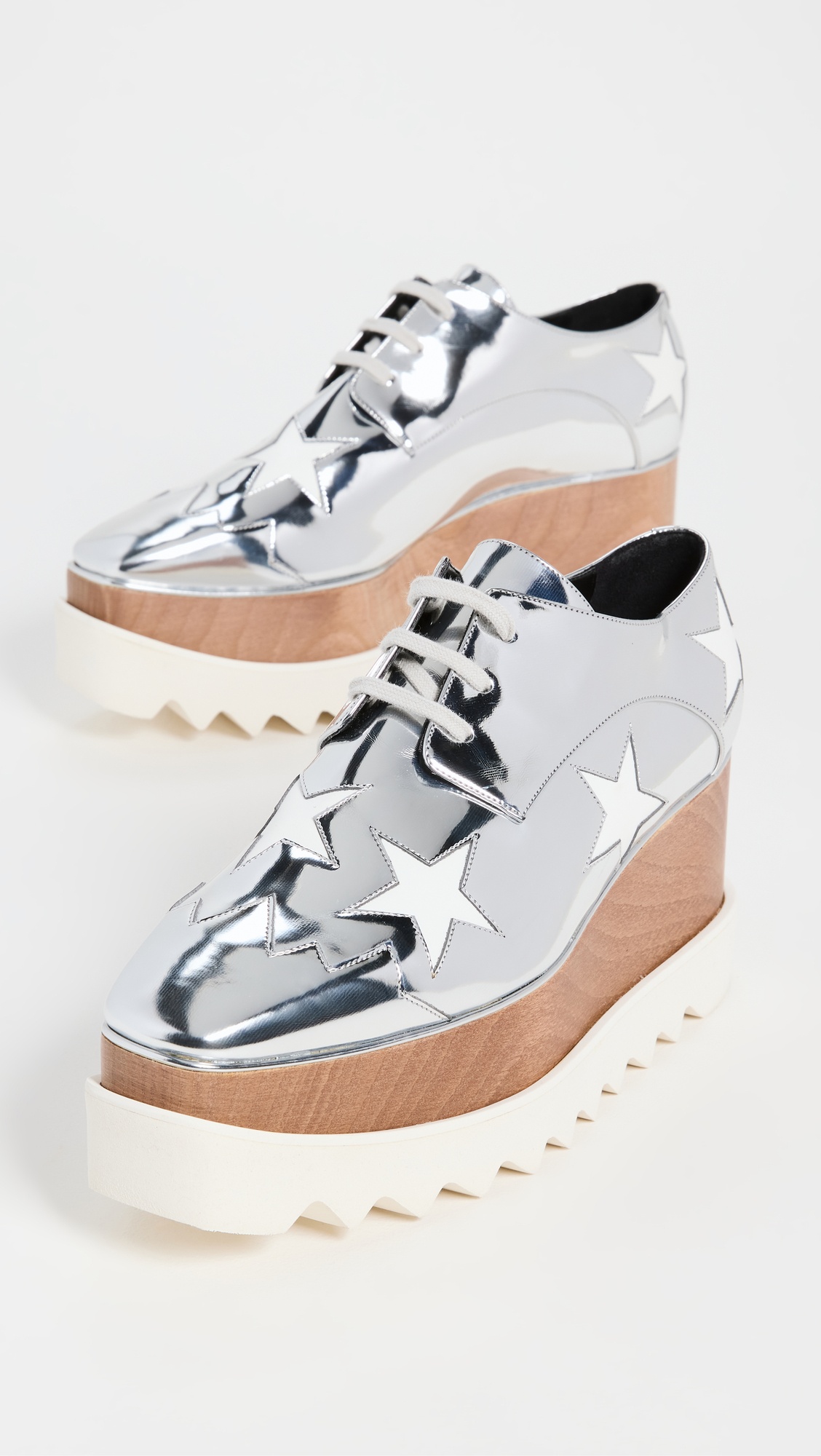 Elyse Stars Mirror Lace Up Platforms - 4