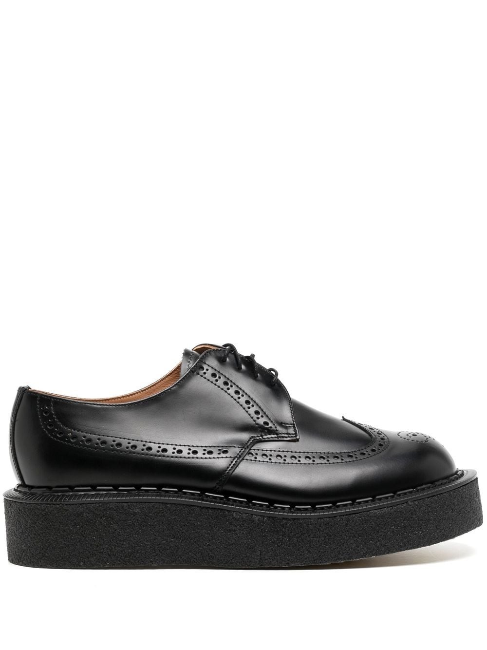 leather platform derby shoes - 1