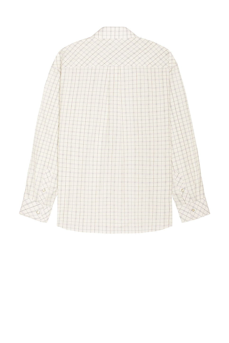 Textured Cotton Check Western Check Shirt - 2