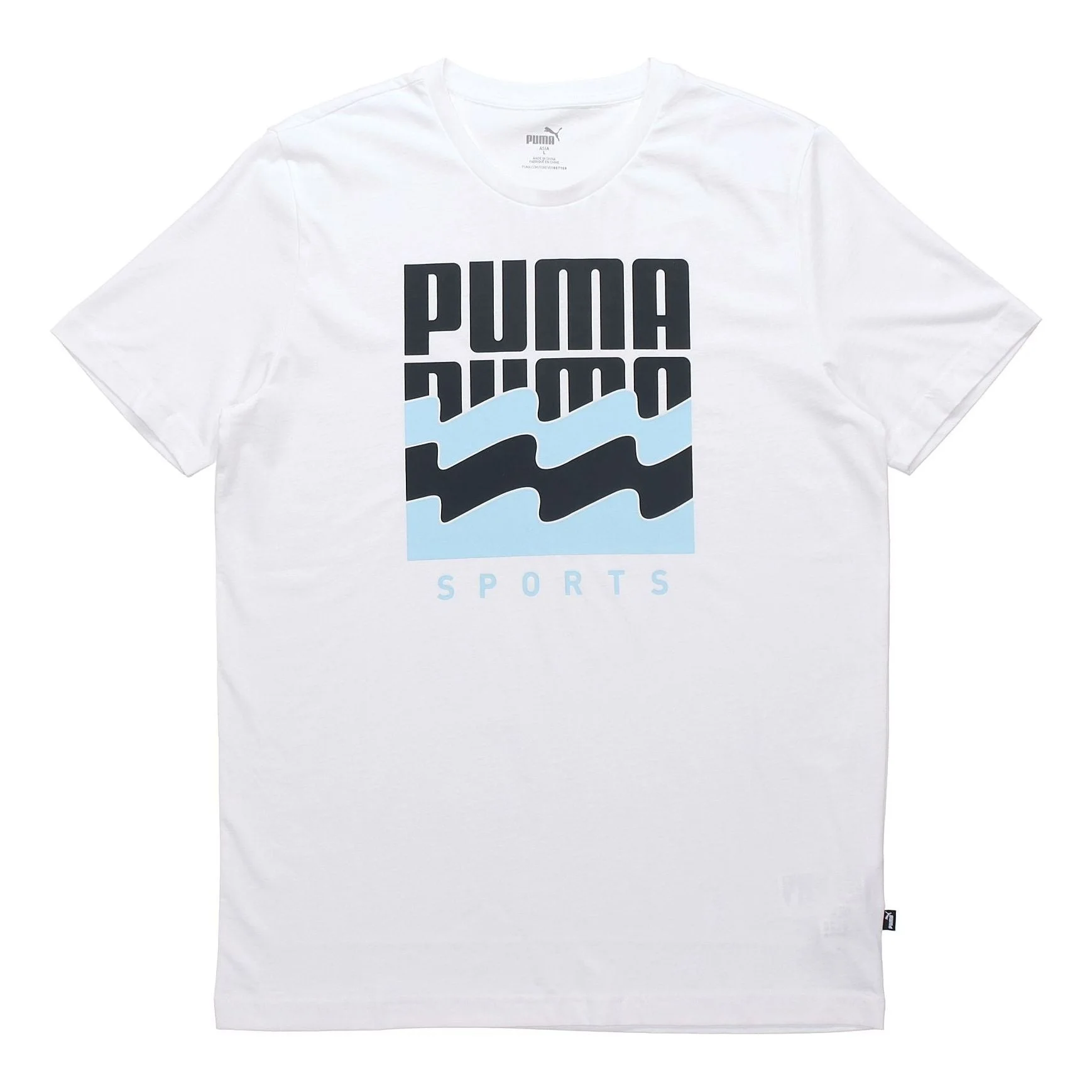 PUMA Summer Graphic Alphabet Large Logo Printing Short Sleeve White 583875-02 - 1
