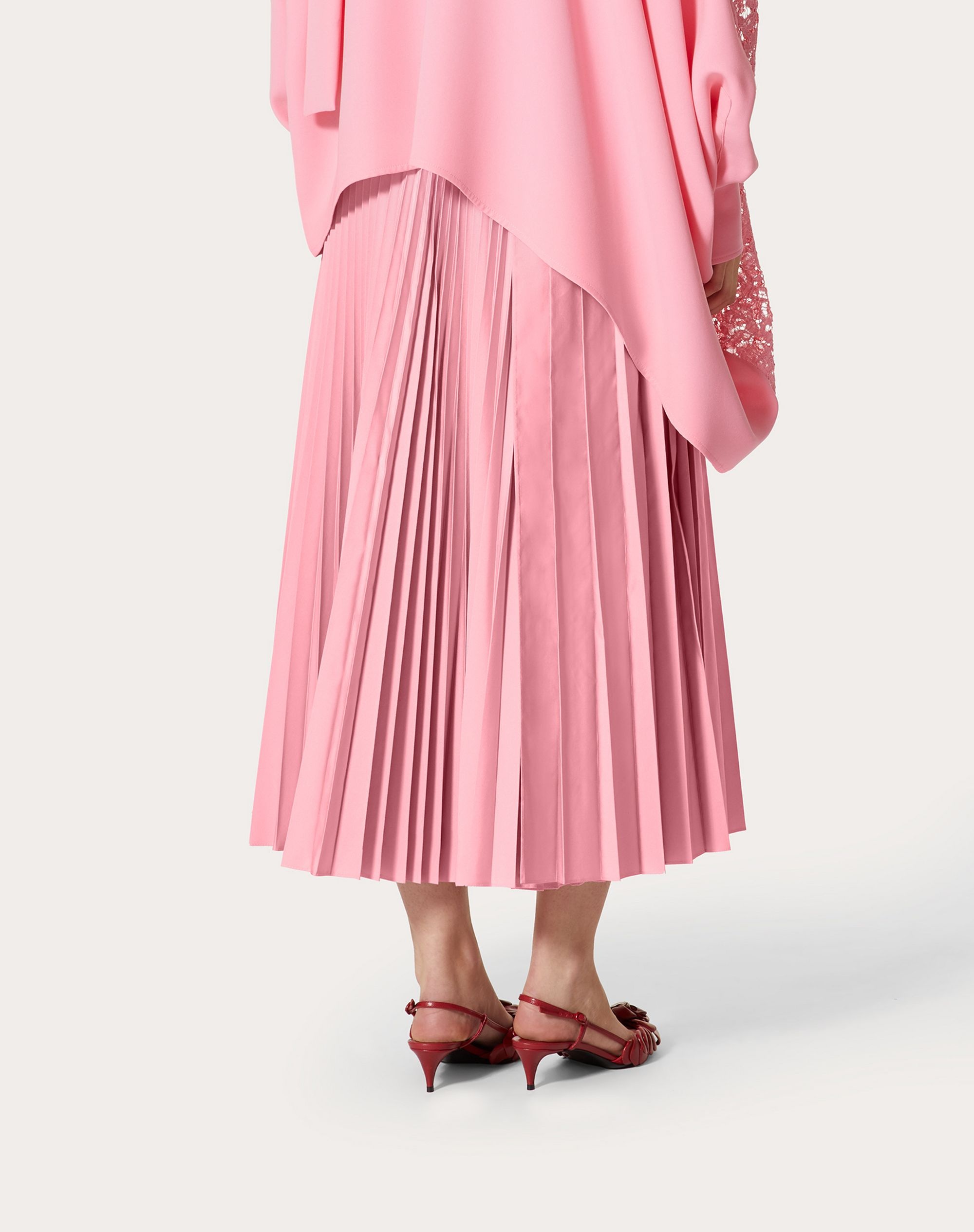 MICRO FAILLE PLEATED SKIRT - 4