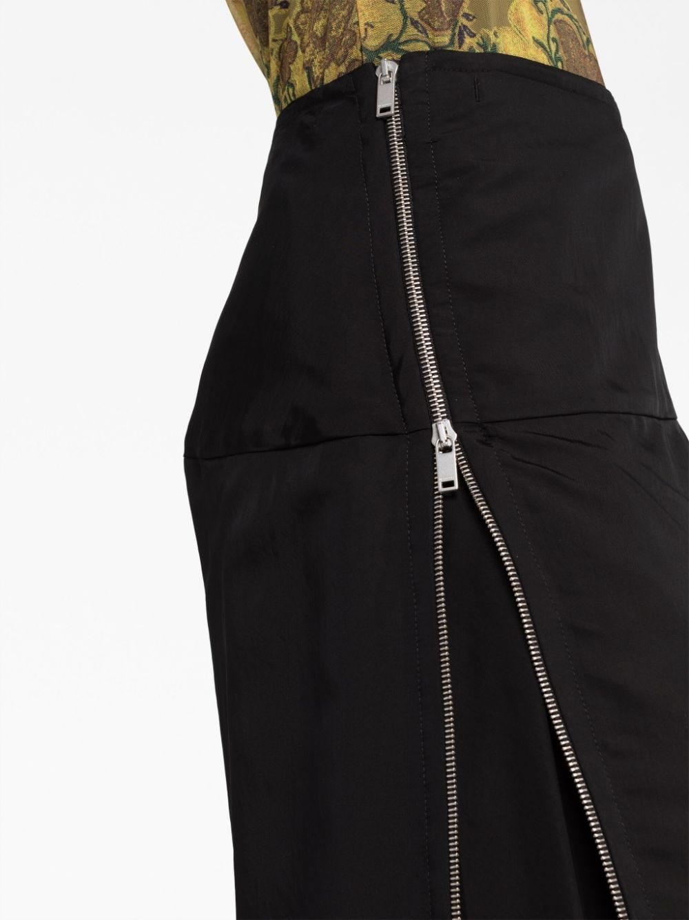 zip-embellished midi skirt - 3