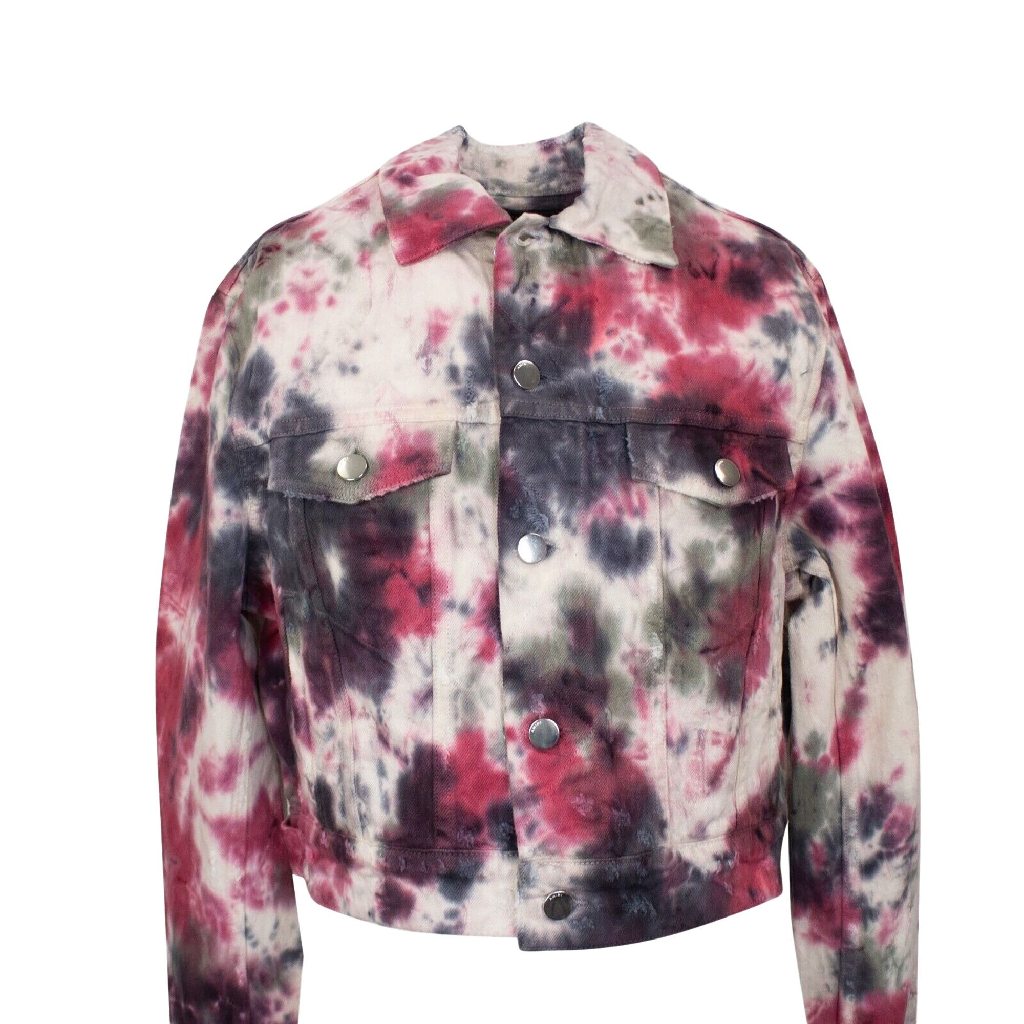 Amiri Tie Dye Denim Trucker Jacket 'Multicolor' - 3
