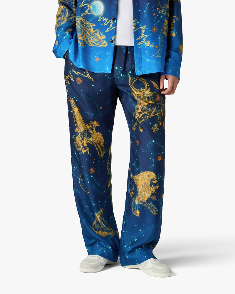 Blue Astrology Silk Twill Trousers | Casablanca Paris 4